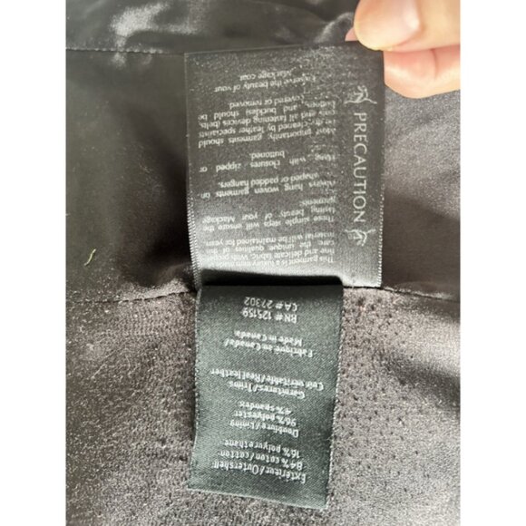 Mackage Womens Black Trench Spring Jacket Leather Trim , Satin Lining, Size 38 - Picture 7 of 8